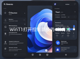 win11打开控制面板的4种方法
