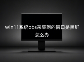 win11系统obs采集到的窗口是黑屏怎么办